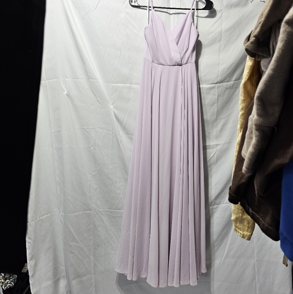 Lulus XS Lavender spaghetti strap cross front dress